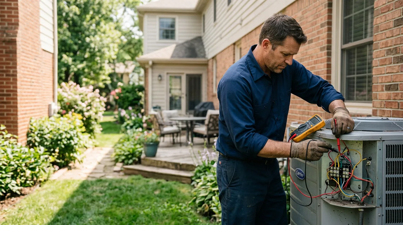HVAC technician working near Garland, PA